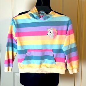 Rainbow Unicorn Pullover Hoodie Size 5-6